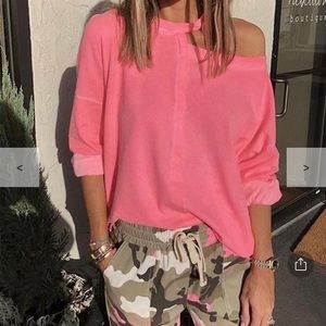 Beautiful pink velvet sweatshirt
